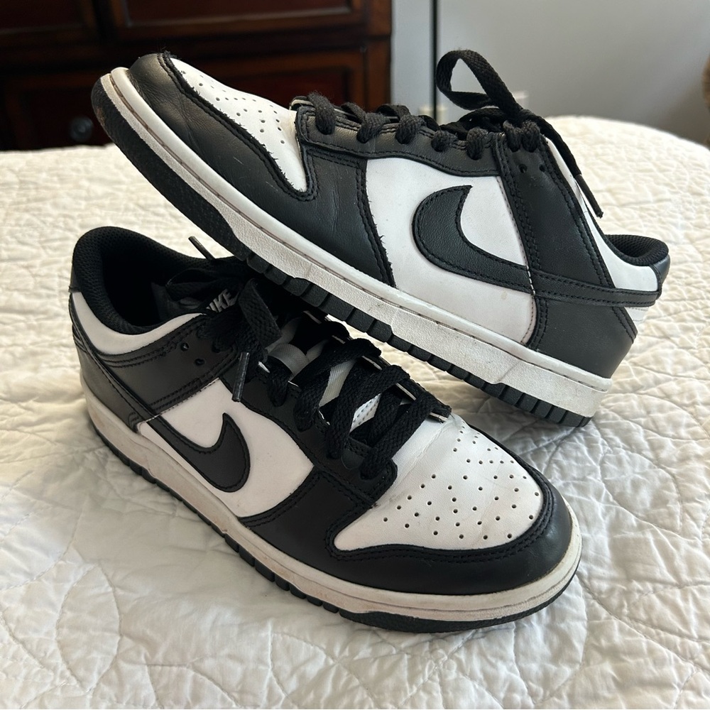 Nike Dunk Low Big Kids' Black and White Sneakers